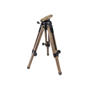 Mini tripod with leveling mechanism made of genuine walnut wood - Picture 1